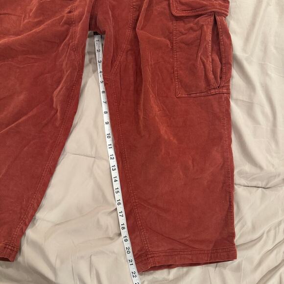 Free People Bay to Breakers Corduroy Button Closure Pants in Rosey Copper XLarge - Picture 11 of 12